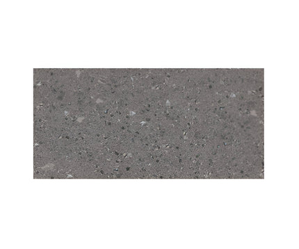 Alps Nero vitrified tile in 24×48 inch format showcasing a rustic surface texture with natural stone-inspired detailing, laid in a spacious interior setting demonstrating seamless joints, matt finish appearance, and premium large-format tile application on floor and wall surfaces for modern architectural spaces.