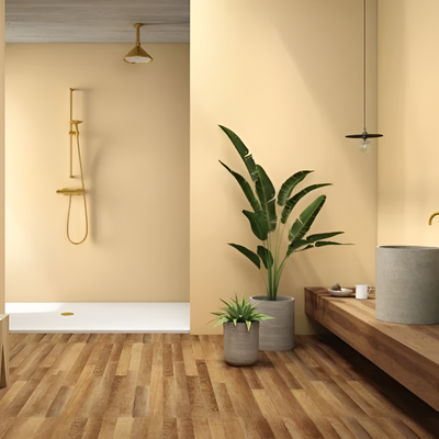 Amber Glow Bathroom Concept