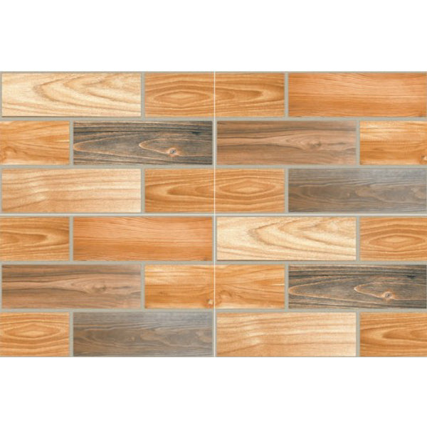 Ample 215 Matt Vitrified Tile 12x18 Inch – Deep grey stone-texture wall tile for bold interiors
