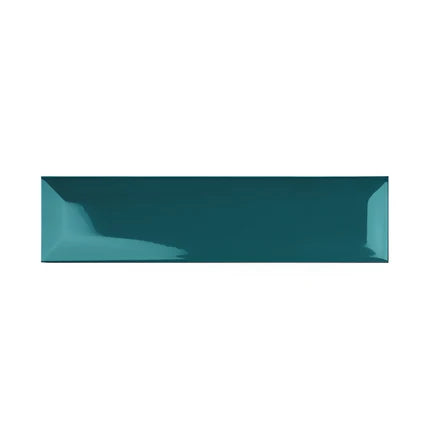 Aqua Blue Bevelled Subway Tile for kitchen and bathroom