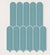 Aqua Mist Feather Tile – 3x12 Inch Glossy Blue Subway Tile for Bathroom and Kitchen Backsplash