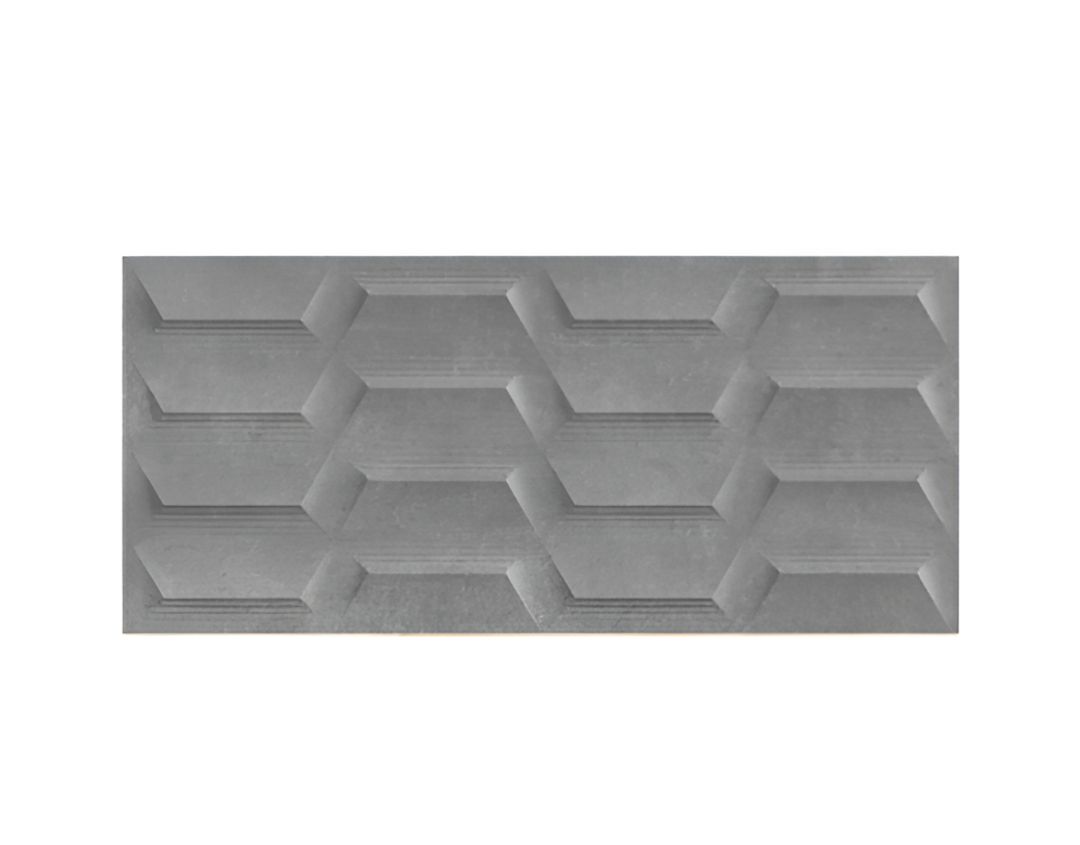 Arcane Acero Matt Vitrified Tile 12x48 inch with sleek grey color and matt finish, perfect for modern living rooms, kitchens, bathrooms, and contemporary commercial interiors.