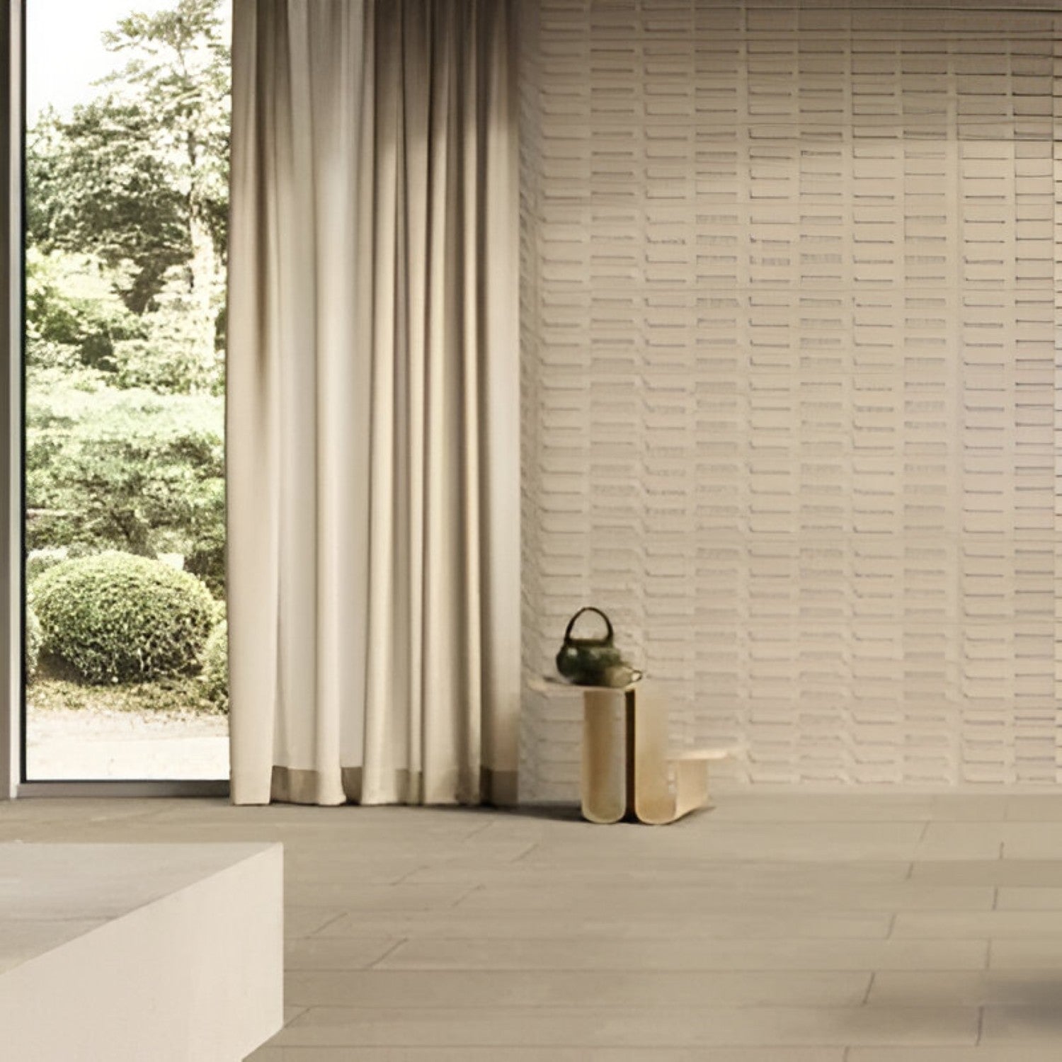 Arcane Sand Matt Vitrified Tile 12x48 Inch with soft sandy beige matte finish, subtle texture, perfect for elegant and durable flooring or wall applications
