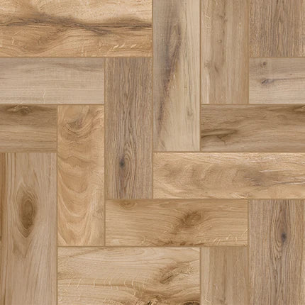 Argentina Pine Wooden Ceramic Tile 24x24 inch installed on a modern interior floor, showcasing detailed wooden-inspired surface texture with a smooth matt finish, arranged in a seamless pattern that enhances the overall spatial design and provides a natural wood-like appearance using durable ceramic material.