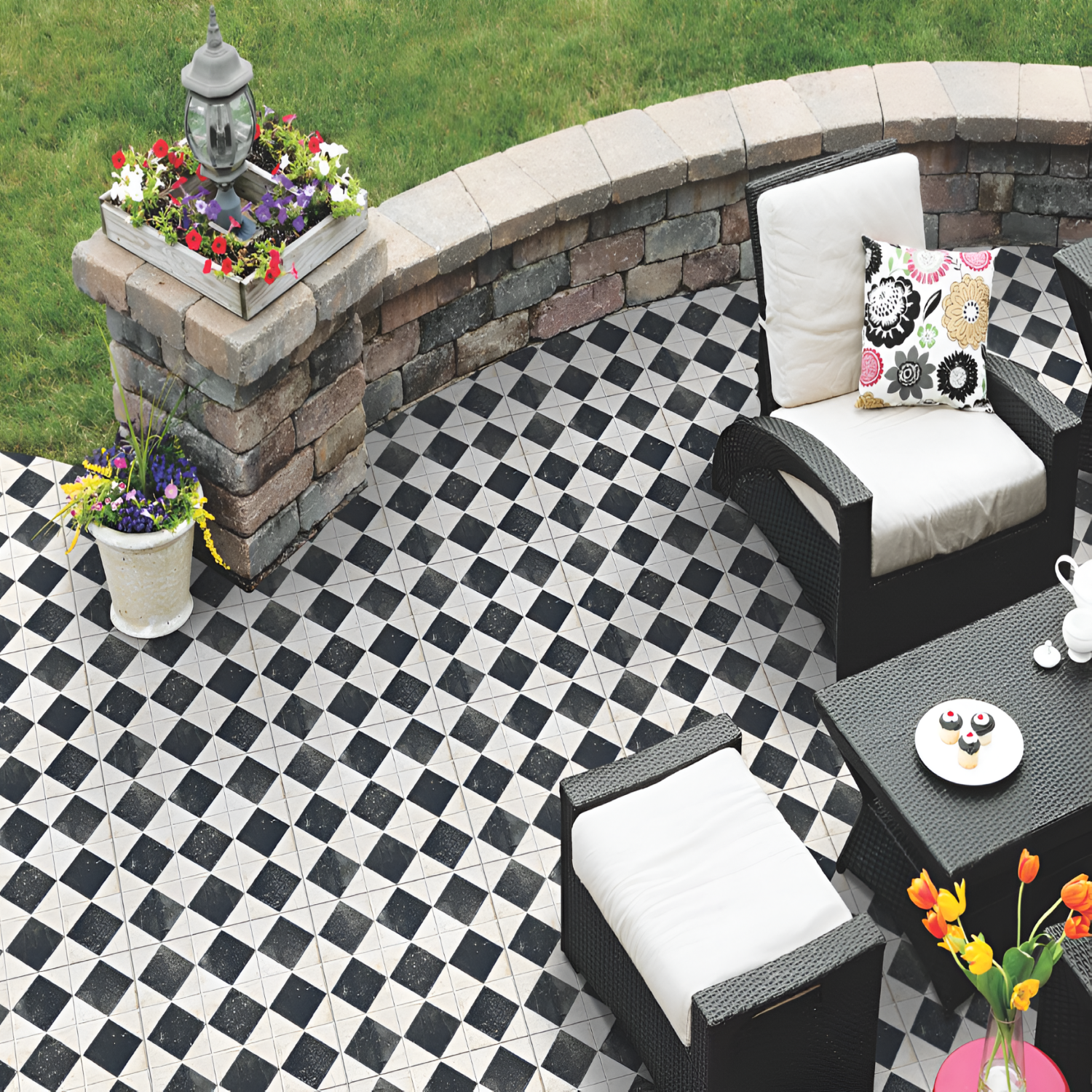 Argila Moroccan Vitrified Tile – 16x16 Inch floor tile with traditional Moroccan design in warm, earthy argila tones, perfect for durable and decorative flooring.