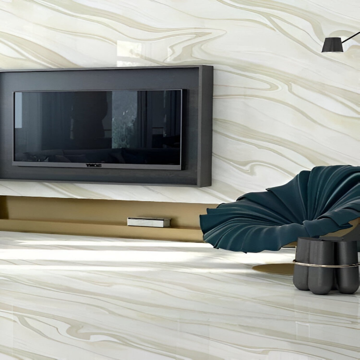 Avenue Bianco Endless Vitrified Tile 24 Inch x 48 Inch featuring a smooth white finish with subtle texture suitable for modern wall and floor applications in living rooms kitchens and commercial spaces
