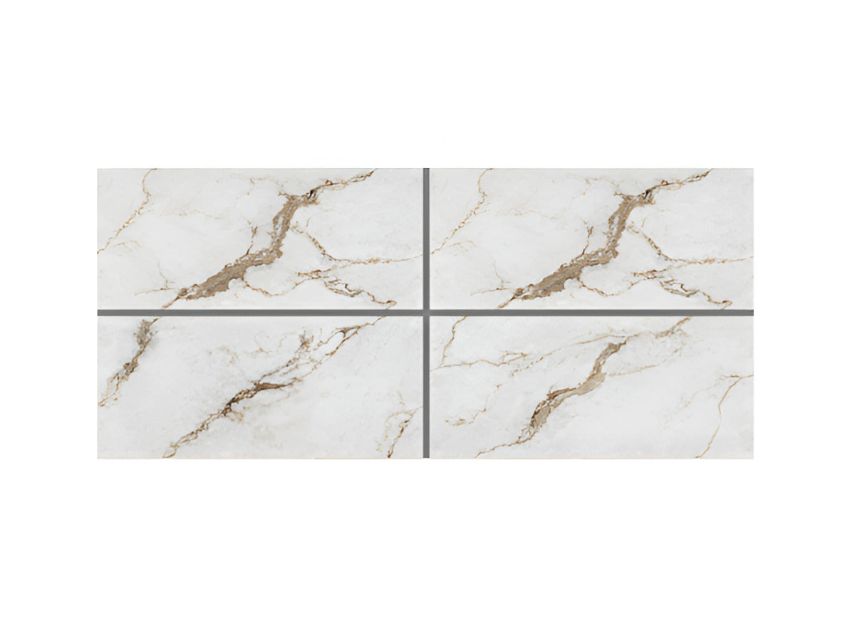 Avira Statuario BR vitrified marble design tile in 24x48 inch size installed on a modern interior surface, showing a smooth reflective finish with natural stone-inspired patterns that create a premium, elegant and seamless look for floor and wall spaces.
