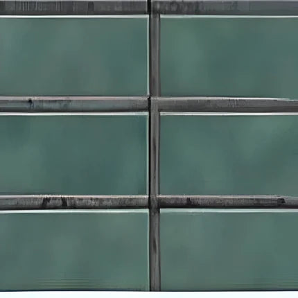 Axis Aqua Subway Tile 4x12 inch with a glossy finish, featuring a vibrant aqua-blue surface, smooth and durable, ideal for contemporary backsplashes and decorative wall applications.
