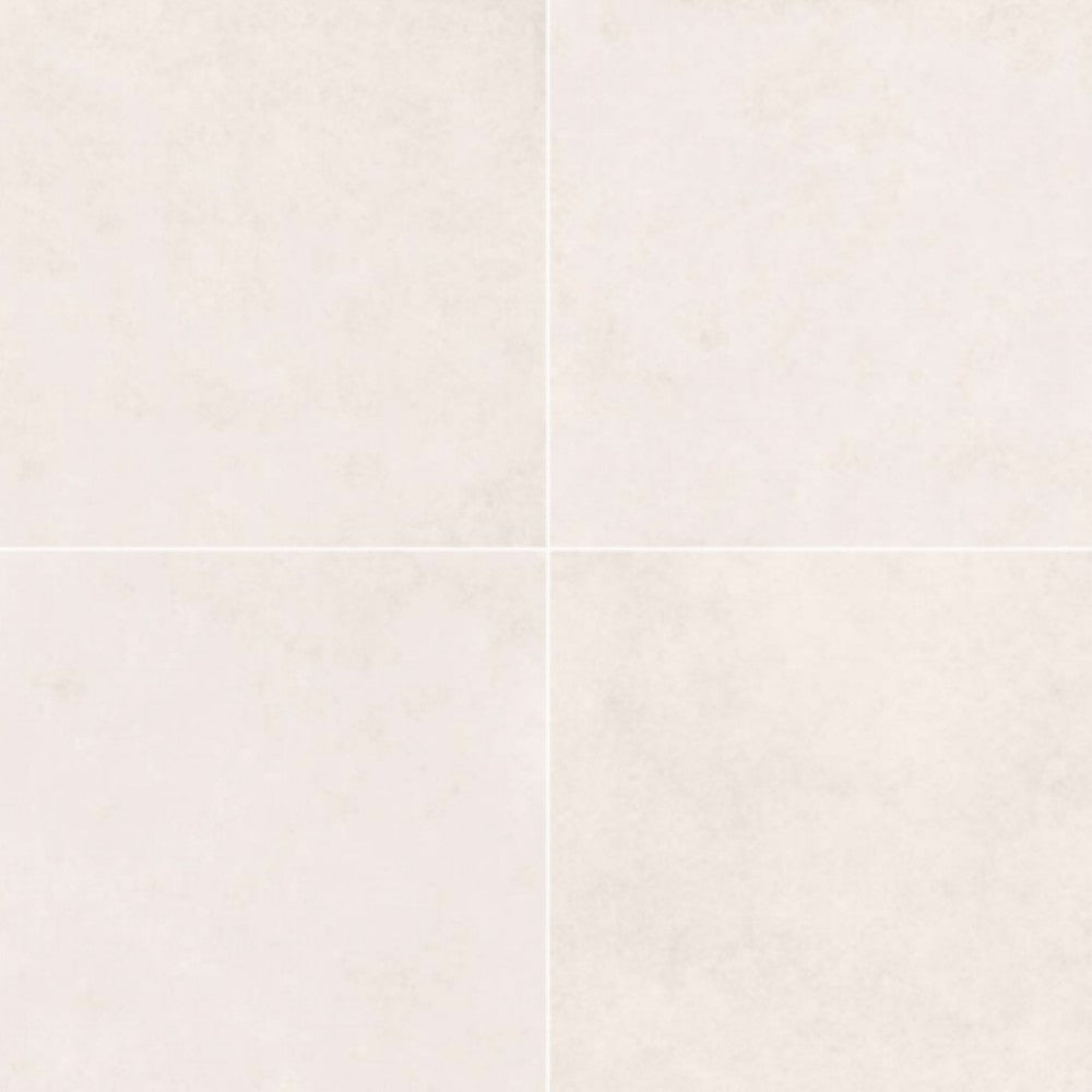 Azzule Bianco Plain Ceramic Tile 24x24 Inch in elegant beige color with a smooth matt finish, displayed in a modern interior setting showing its plain surface texture, subtle warm tone, and seamless large-format design ideal for contemporary floors and walls.