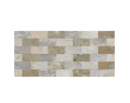 Balancia-01 Marble Vitrified Tile 24×48 Inch featuring an elegant brown marble design with a premium matt finish, installed on both wall and floor surfaces in a modern living room. This large-format vitrified tile offers the luxurious appearance of natural marble while providing superior durability, low maintenance, moisture resistance, and a seamless finish, making it ideal for bathrooms, kitchens, bedrooms, balconies, terraces, and contemporary residential or commercial interiors.