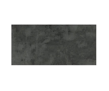 Baltimore Black Vitrified Tile 24x48 Inch installed on a modern floor and wall surface, highlighting its rustic texture, large rectangular format, matt finish, and seamless layout that enhances the architectural design of the space.