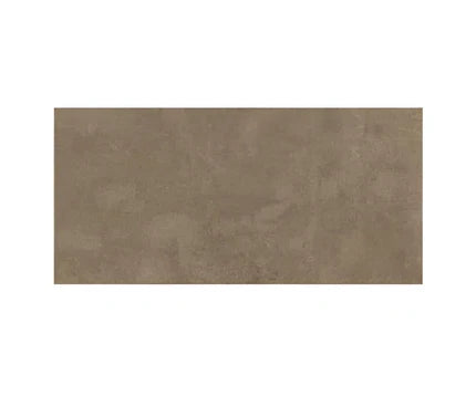 Baltimore Brown vitrified tiles installed in a spacious modern living area, highlighting the large 24x48 inch format with a rustic textured surface and matt finish, demonstrating seamless alignment, clean grout lines, and a premium architectural flooring and wall design suitable for contemporary residential and commercial spaces.