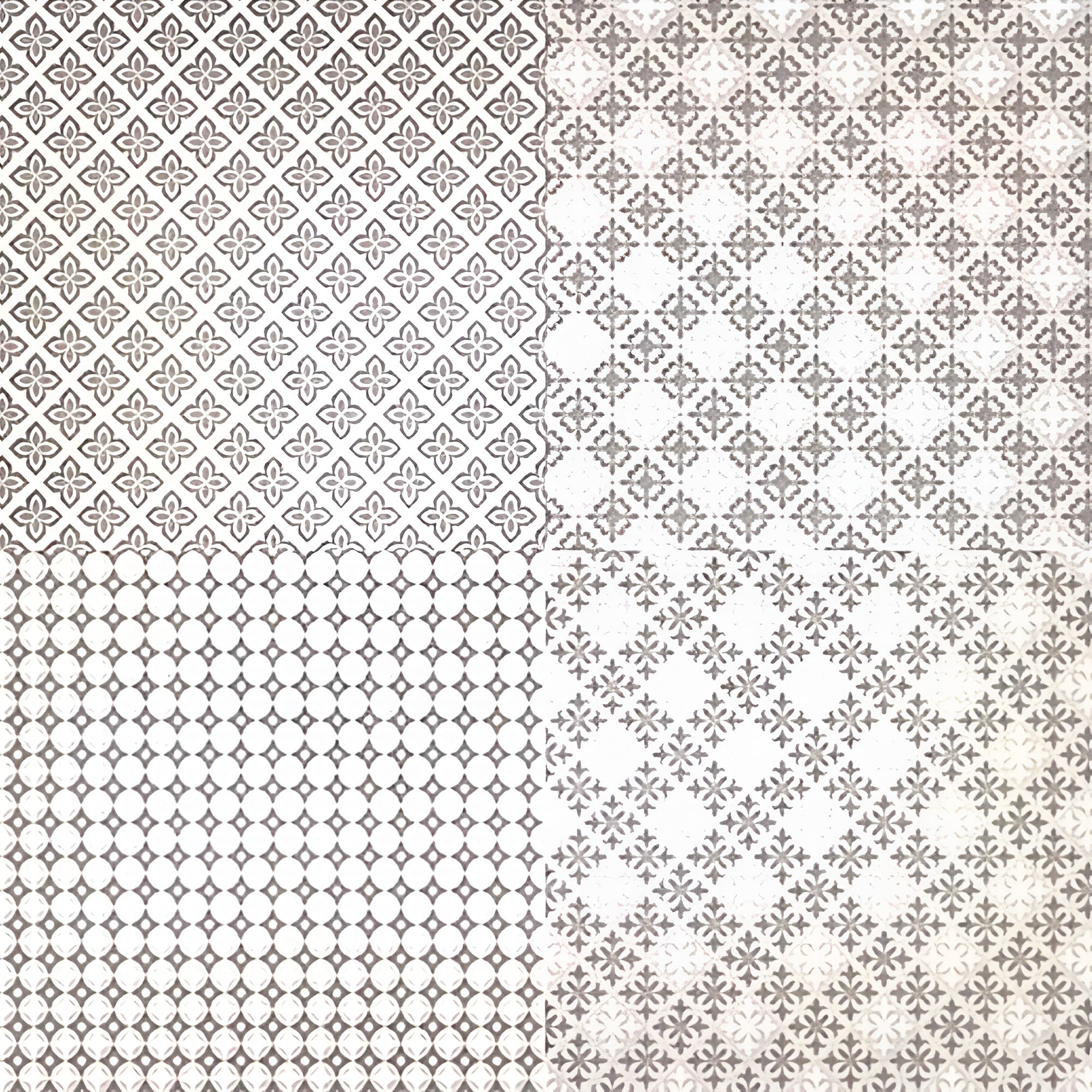 Bani Moroccan Vitrified Tile 24 x 24 Inch in elegant white color featuring a subtle Moroccan geometric pattern with a smooth matt finish, ideal for modern floor and wall applications in homes, offices, and commercial spaces.