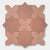 Batik Peach Star-Cross Vitrified Tile, 6x6 Inch, Matt Finish – Durable floor and wall tile with elegant peach-toned Star-Cross pattern, ideal for indoor flooring and wall decoration, showcasing scratch-resistant and moisture-resistant surface.