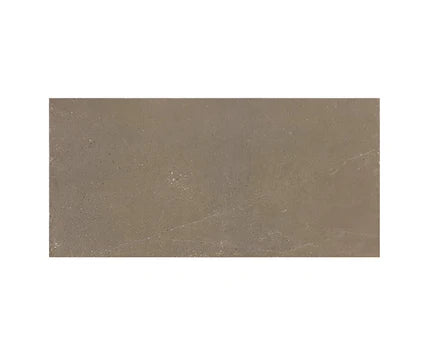 Belmond Walnut Vitrified Tile 24×48 Inch installed in a spacious living area, showcasing a rustic surface pattern with subtle natural textures, matt finish for a soft non-reflective look, large rectangular format creating a seamless floor and wall layout suitable for modern and contemporary interior spaces.
