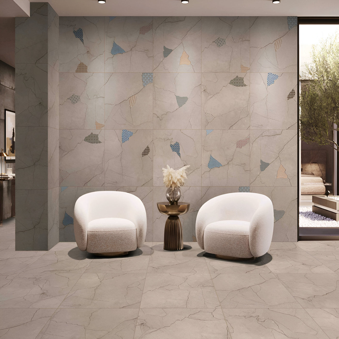 Artistic Earthy Moroccan Living Room Floor Inspiration