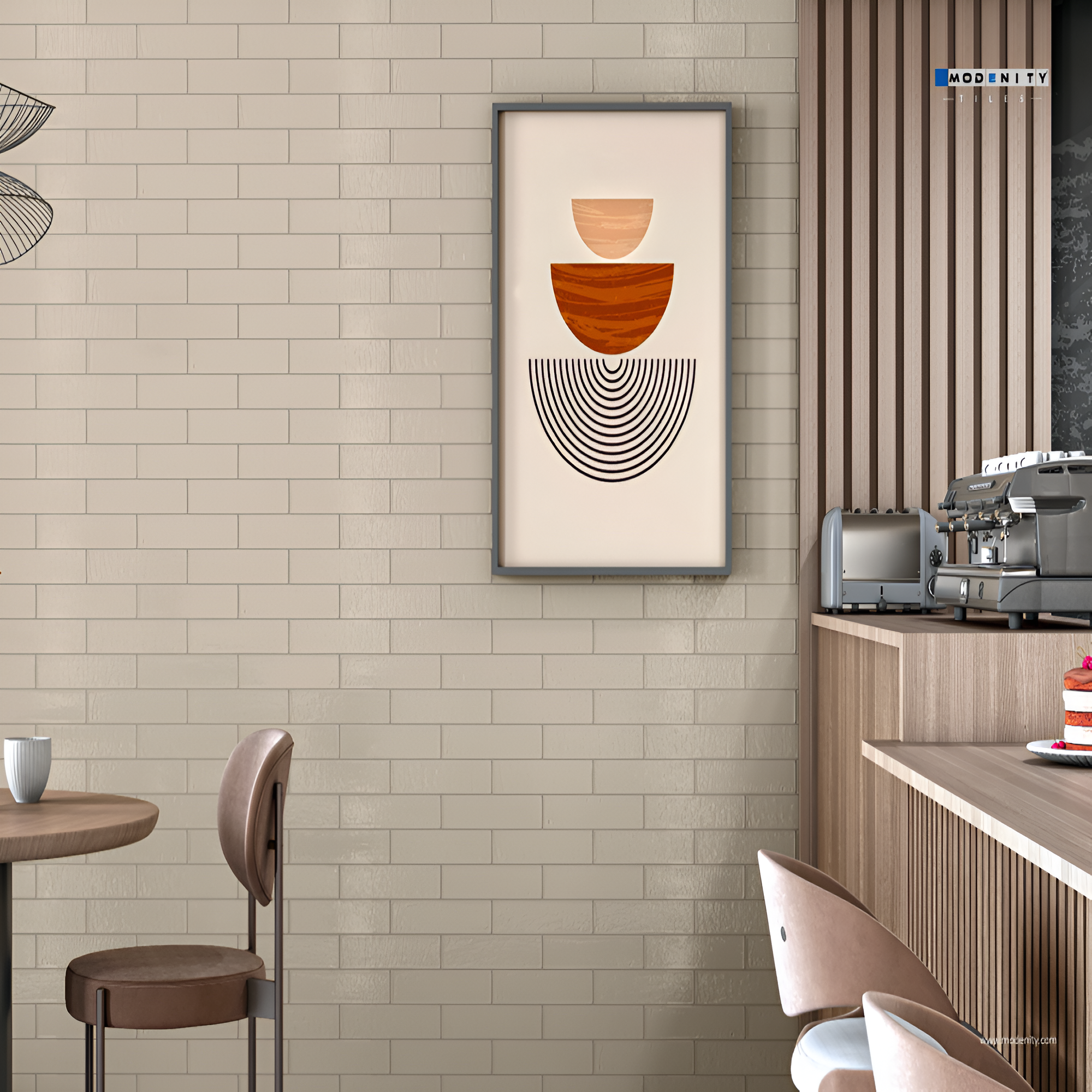 Bianco Sporco Handicraft Subway Tile 3x12 Glossy Beige Ceramic Subway Tile