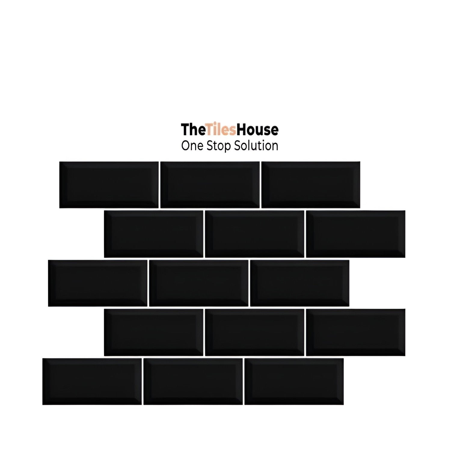 Black 4 Inch x 12 Inch Subway Tile featuring a smooth black finish with glossy surface suitable for modern wall applications in kitchens bathrooms and accent walls
