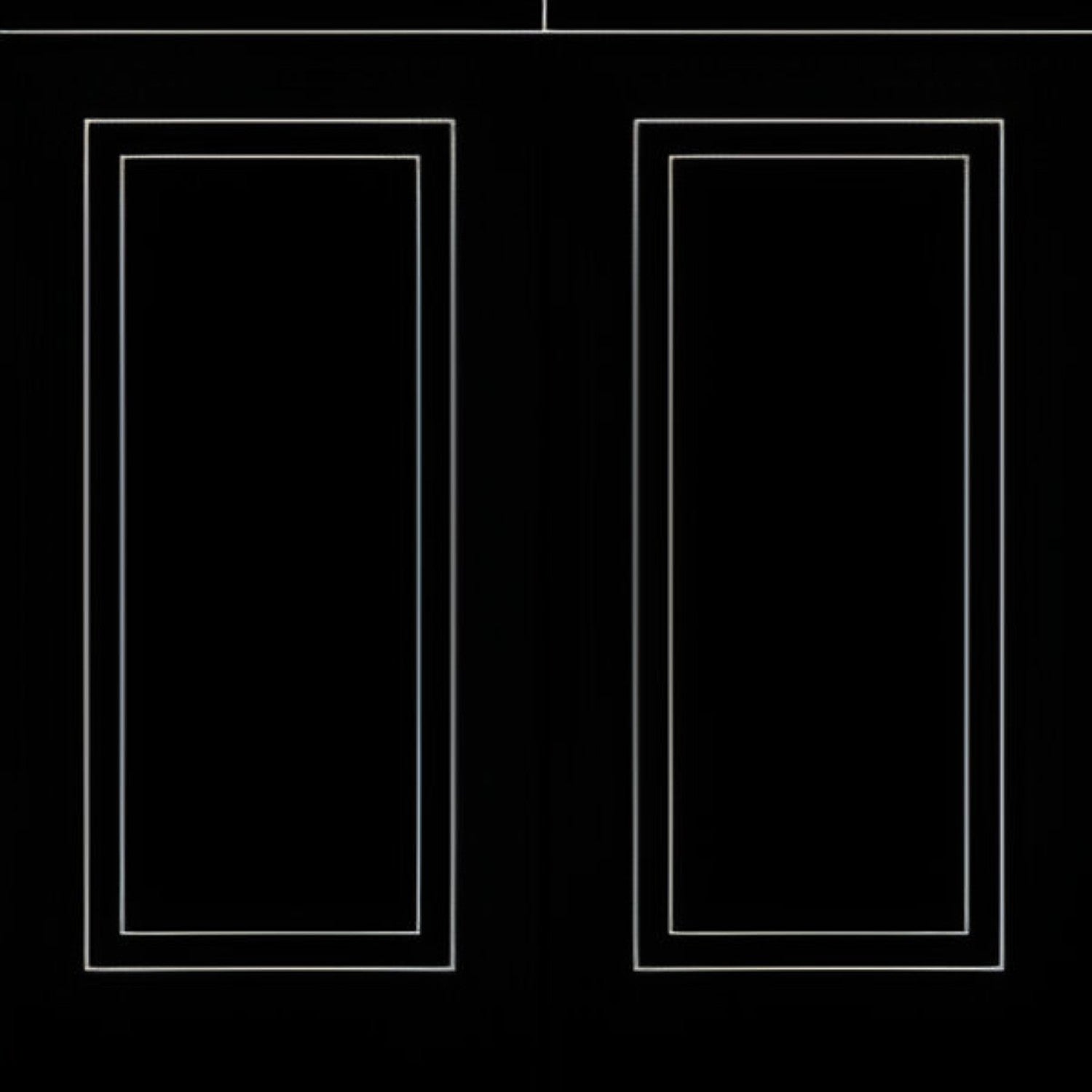 Black Flora 9 Wallpaper Set Tile 24 Inch x 48 Inch featuring a decorative floral pattern in black tones with smooth finish suitable for wall applications in living rooms bedrooms and accent walls
