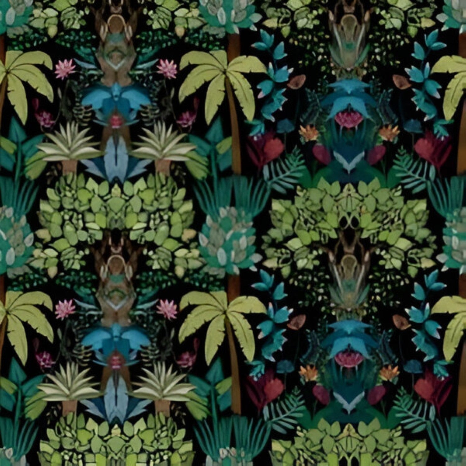 Black Flora 9 Wallpaper Set Tile 24 Inch x 48 Inch featuring a decorative floral pattern in black tones with smooth finish suitable for wall applications in living rooms bedrooms and accent walls
