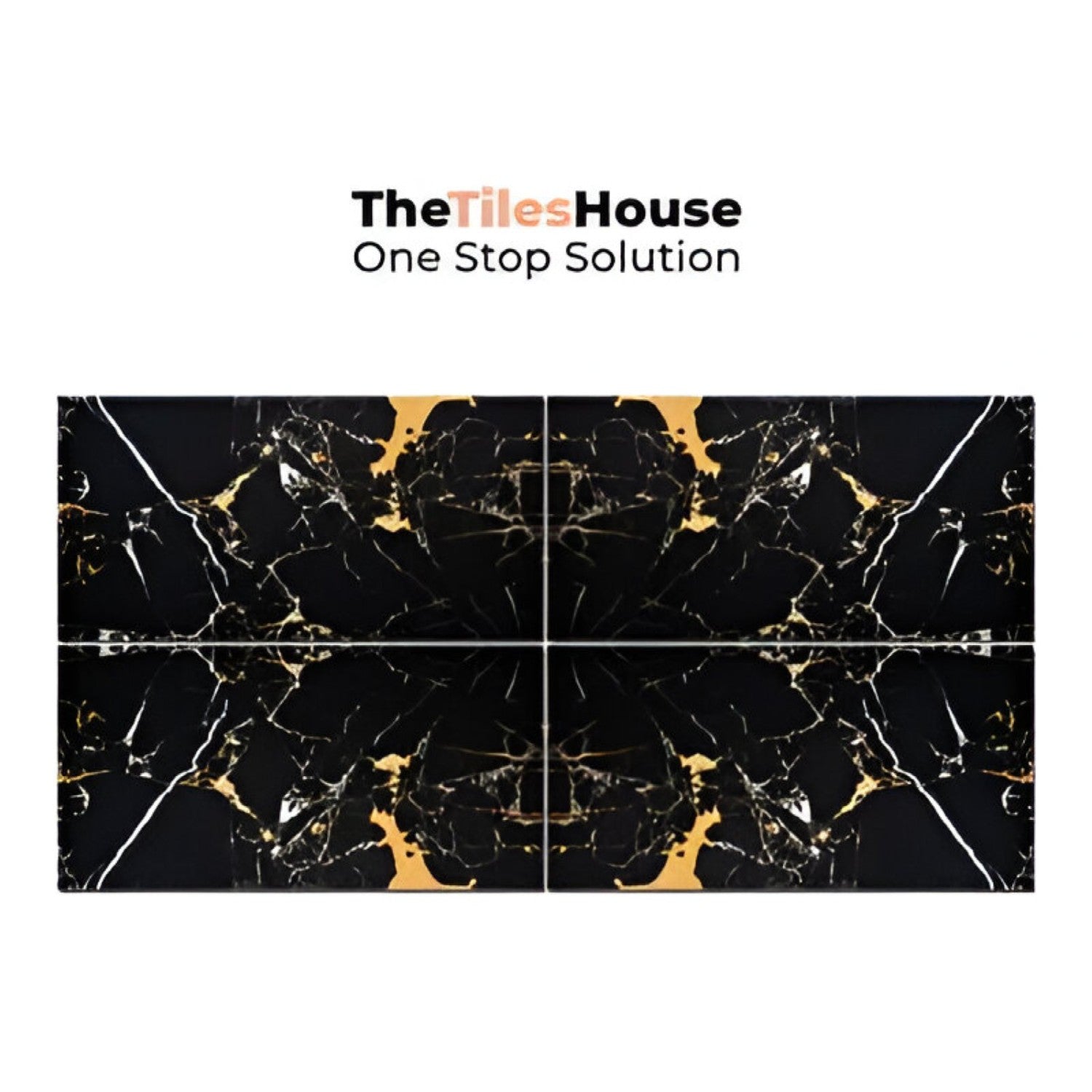 Black Potaro High Gloss Vitrified Tile 24 Inch x 48 Inch featuring a polished black finish with reflective high gloss surface suitable for luxurious wall and floor applications in living rooms kitchens and commercial spaces
