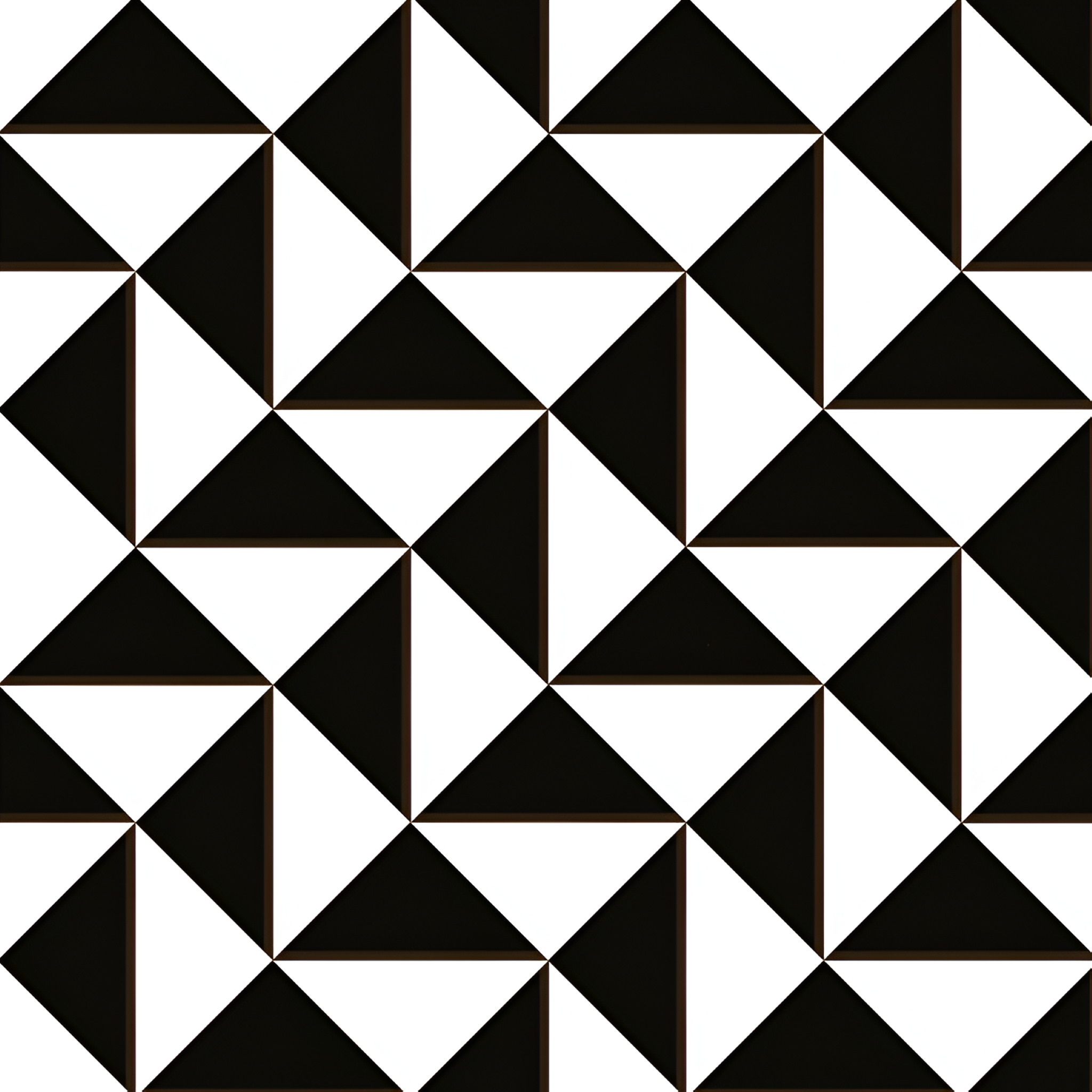 Modern 3D Triangle Tile – Black and white geometric ceramic tile with a raised triangular pattern, featuring a sleek glossy finish and high-contrast design for contemporary spaces.
