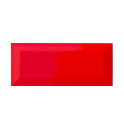 Blood Red Bevelled Subway Tile 4x8 inch with a glossy finish, featuring a deep blood-red beveled surface, smooth and durable, ideal for modern backsplashes and decorative wall applications.
