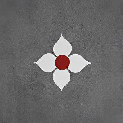 Blossom Grey Ceramic Athangudi Tile 12 Inch x 12 Inch featuring an elegant Moroccan-inspired Athangudi and Rangoli printed pattern in sophisticated grey tones with a smooth matt finish. This premium ceramic tile is suitable for both wall and floor applications, making it ideal for bathrooms, kitchens, balconies, bedrooms, living rooms, accent walls, and decorative flooring. The timeless geometric design complements modern, traditional, contemporary, and heritage-inspired interiors while offering durability,