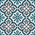 Blue Octavia Aqua Moroccan vitrified tile with detailed printed rangoli-inspired design, matt surface finish, square 12x12 inch tile suitable for decorative wall and floor applications, showcasing traditional artistic patterns in soothing aqua tones.