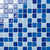 Blue Whale Mosaic Glass Tile 12x12 Inch, featuring deep blue glass pieces arranged in a mosaic pattern, ideal for decorative walls, backsplashes, and accent surfaces.
