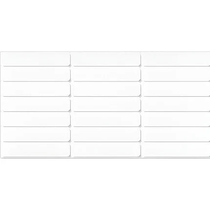 Blush white matte ceramic wall tile, 12x24 inch.