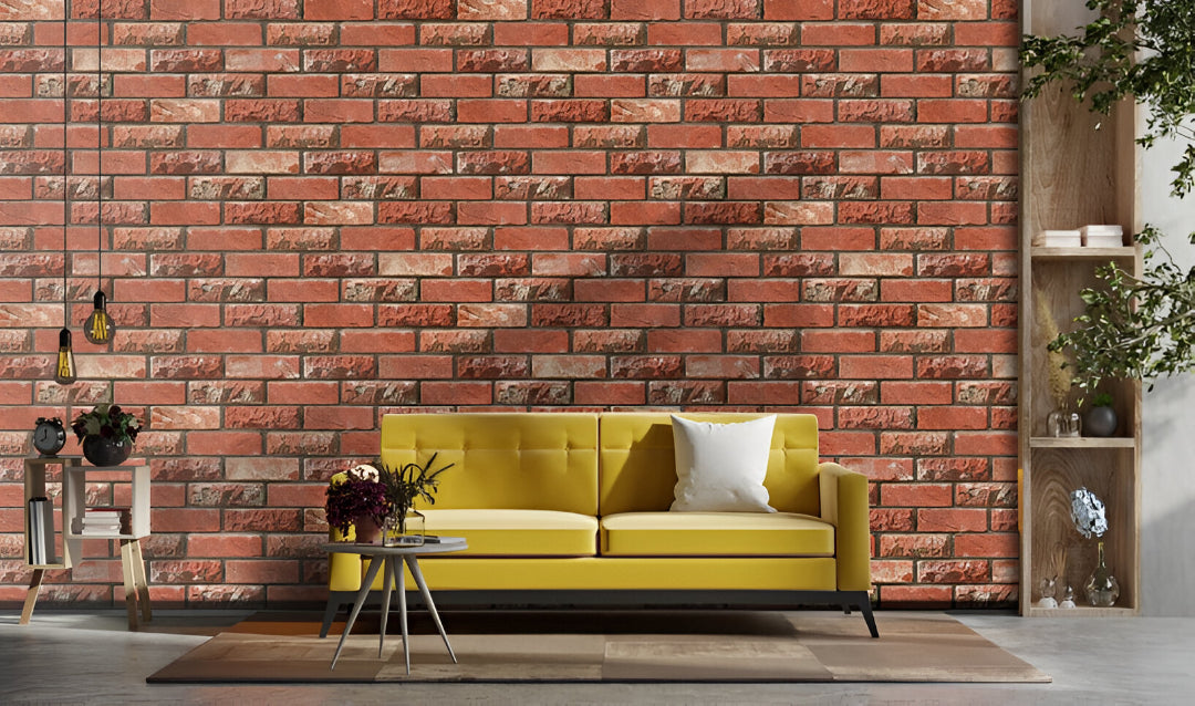 Bricks-23 Matt Vitrified Wall Tile 12x18 Inch with rustic brick design – The Tiles House

