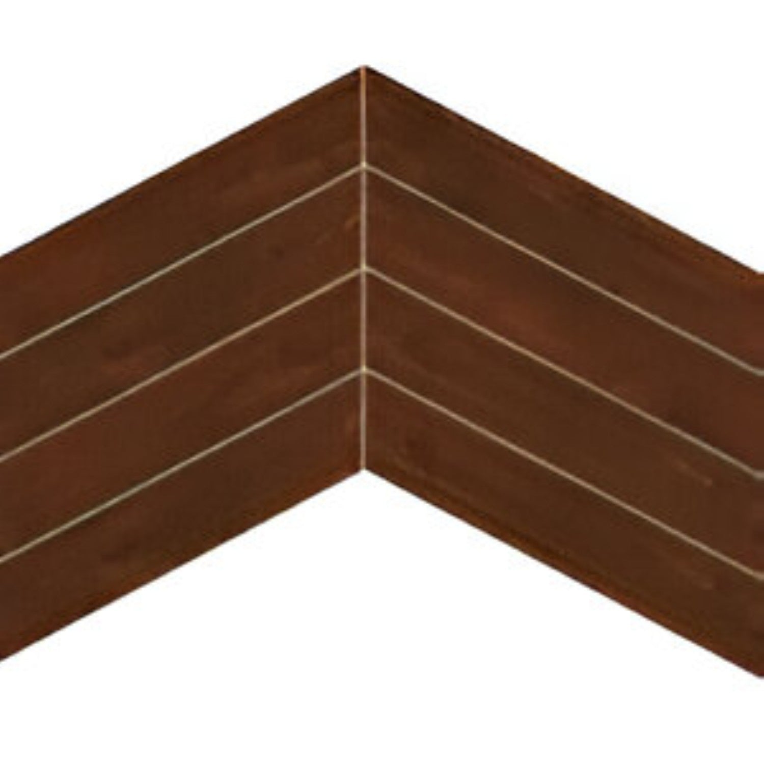 Brown Walnut Chevron Wooden Tile 6x36 Inch, featuring rich brown walnut tones arranged in a chevron pattern, ideal for stylish and durable flooring or wall applications.
