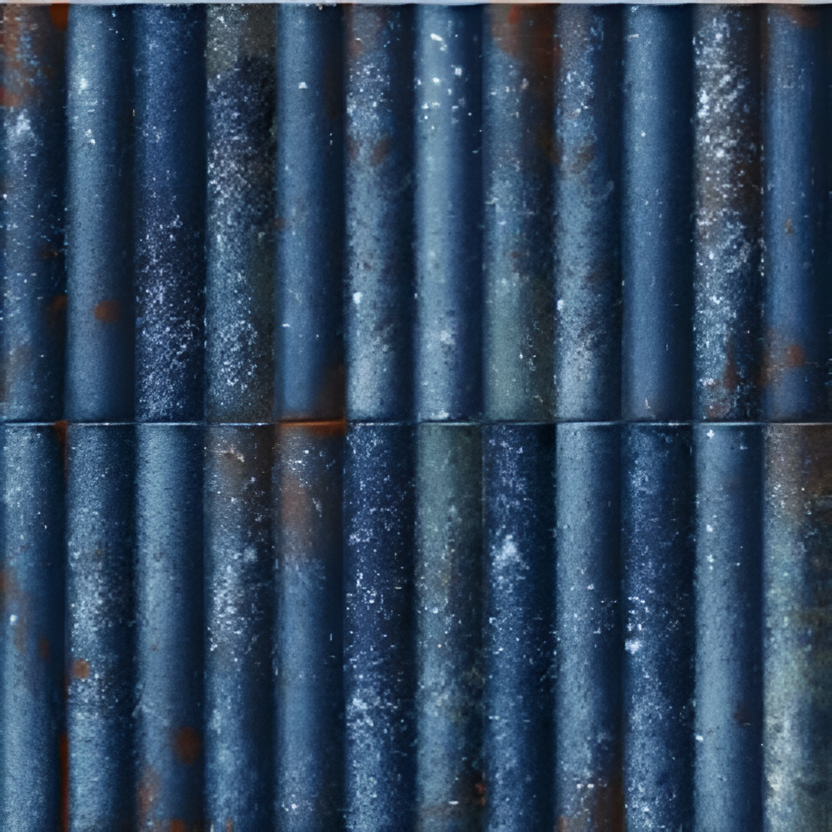 Bumpy Cosmo Avio Ceramic Tile 12x12 Inch – Glossy avio blue ceramic wall tile with fluted texture for bold interior styling.

