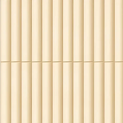 Bumpy Nexo Eternal Lt Ceramic Tile 12x12 Inch – Light ivory ceramic tile with curved vertical ridges and glazed finish.


