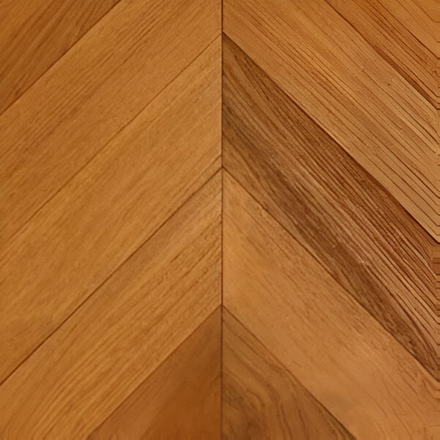 Burma Teak Chevron Flooring 4x24 inch with rich teak finish, durable solid wood surface, featuring elegant chevron pattern, ideal for stylish interiors, living spaces, and premium commercial flooring applications
