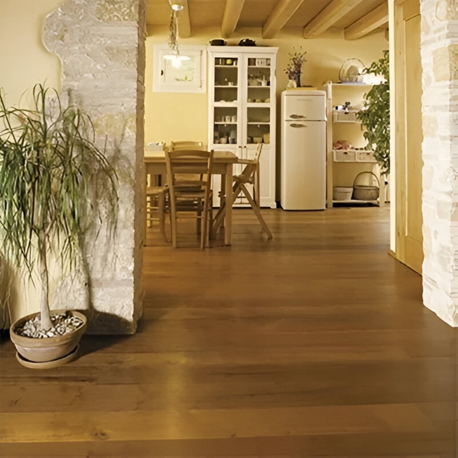 Burma Teak Engineered Flooring 6x48 inch with rich teak finish, durable layered construction, ideal for elegant interiors, living spaces, and high-quality commercial flooring applications
