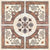 Byzantine Moroccan Tile – 24x24 inch ceramic tile showcasing intricate vintage-inspired Moroccan motifs in earthy tones, ideal for classic interiors and feature flooring.
