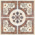 Byzantine Moroccan Tile – 24x24 inch ceramic tile showcasing intricate vintage-inspired Moroccan motifs in earthy tones, ideal for classic interiors and feature flooring.