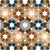 CT-012 Moroccan Vitrified Tile 12x12 Inch – Eye-catching Moroccan tile with star-shaped geometric patterns in earthy tones and bold blues, perfect for adding cultural flair to walls or floors.