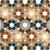 CT-013 Moroccan Vitrified Tile 12x12 Inch – Eye-catching Moroccan tile with star-shaped geometric patterns in earthy tones and bold blues, perfect for adding cultural flair to walls or floors.