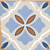 CT-016 Moroccan Vitrified Tile 12x12 Inch – Elegant vitrified tile with a traditional Moroccan design in soft beige, navy blue, and earthy olive hues, perfect for vintage-inspired spaces.