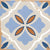 CT-016 Moroccan Vitrified Tile 12x12 Inch – Elegant vitrified tile with a traditional Moroccan design in soft beige, navy blue, and earthy olive hues, perfect for vintage-inspired spaces.