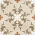 CT-02 Moroccan Vitrified Tile 12x12 Inch – Vintage-style beige Moroccan tile with ornate floral and vine patterns in brown and white, perfect for classic and rustic décor