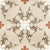 CT-03 Moroccan Vitrified Tile 12x12 Inch – Vintage-style beige Moroccan tile with ornate floral and vine patterns in brown and white, perfect for classic and rustic décor