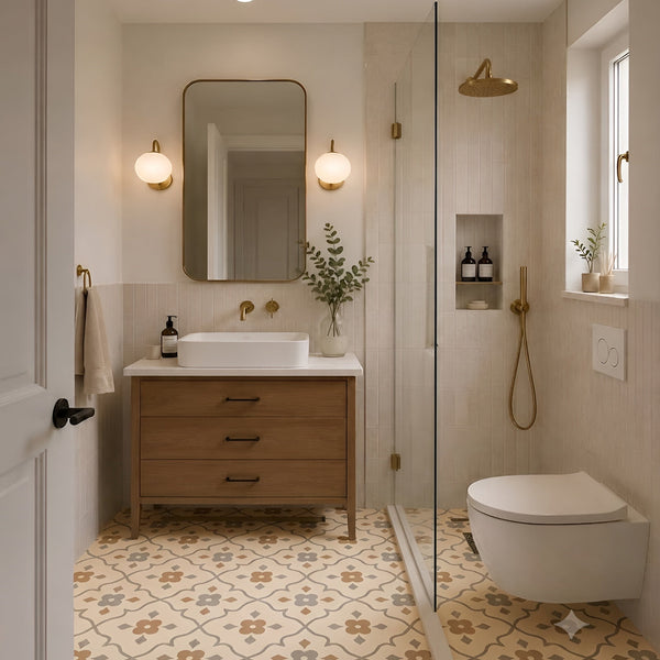 Caramel Moroccan Vitrified Tile 16*16 Inch (B)