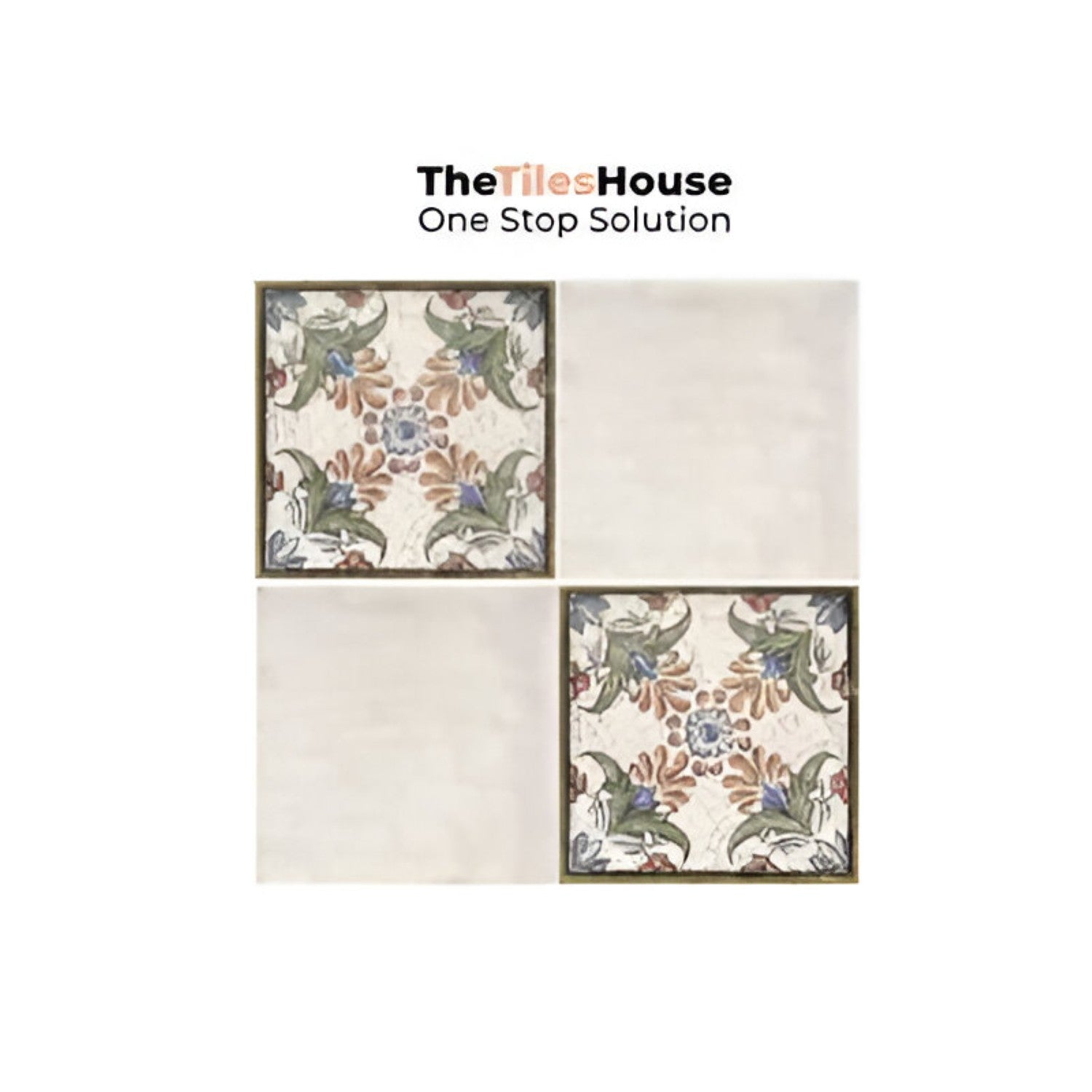 Catania Decor Ceramic Tile 6x6 inch with intricate decorative patterns, smooth matte finish, and versatile design, ideal for accent walls, backsplashes, or detailed flooring applications
