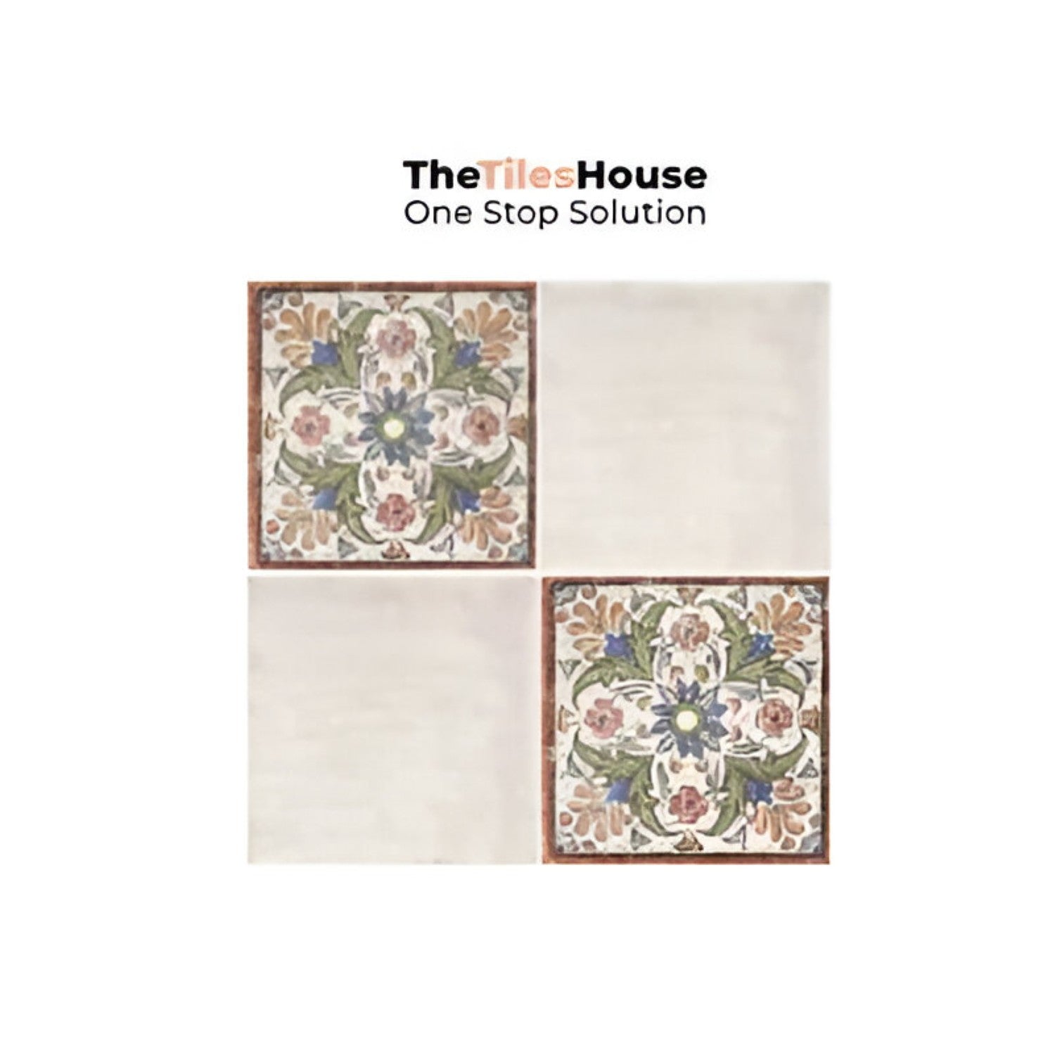 Catania Decor Ceramic Tile 6x6 inch with intricate decorative patterns, smooth matte finish, and versatile design, ideal for accent walls, backsplashes, or detailed flooring applications
