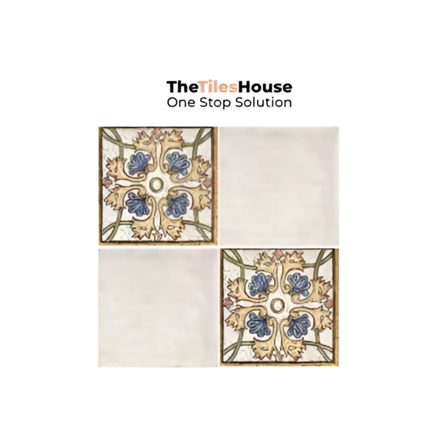 Catania Decor Ceramic Tile 6x6 inch with intricate decorative patterns, smooth matte finish, and versatile design, ideal for accent walls, backsplashes, or detailed flooring applications
