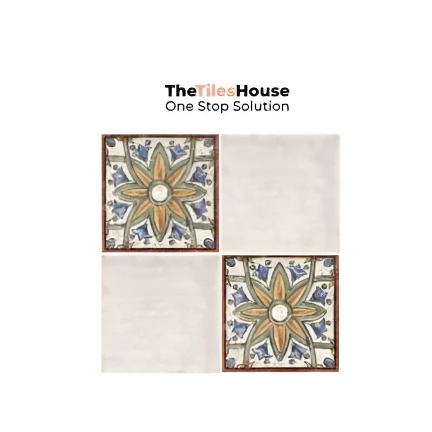 Catania Decor Ceramic Tile 6x6 inch with intricate decorative patterns, smooth matte finish, and versatile design, ideal for accent walls, backsplashes, or detailed flooring applications
